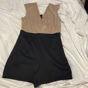 Gold and black size 8 romper